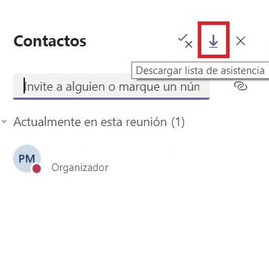 Descargar asistencia a la sesión